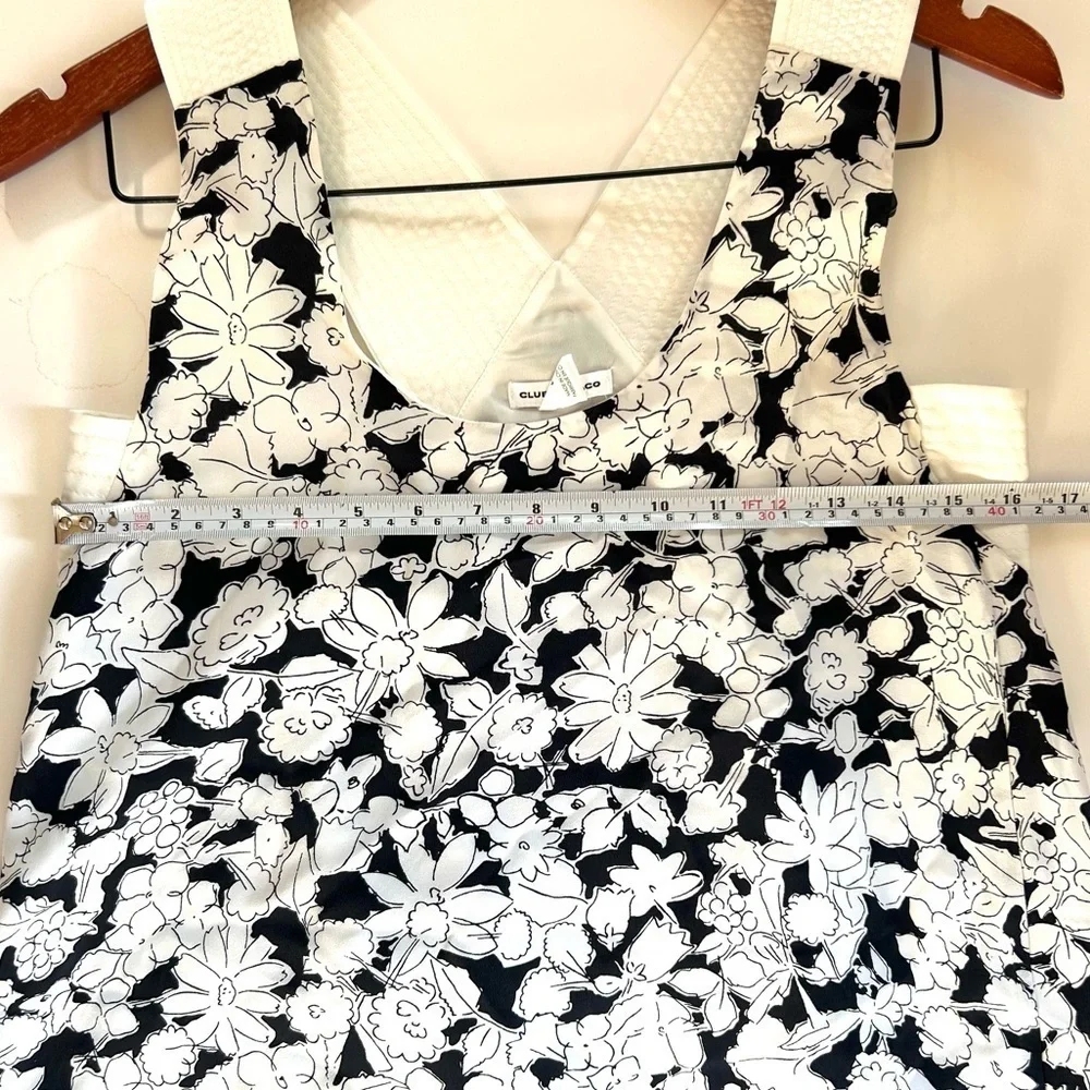 Club Monaco Silk Floral Cut Out Slip Dress White Black Sz 0 floral flower print - Picture 4 of 7